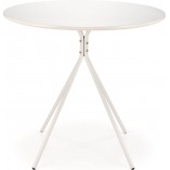 Stół okrągły z jedną nogą Fondi 80cm biały Halmar