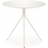 Stół okrągły z jedną nogą Fondi 80cm biały Halmar