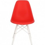 Krzesło z tworzywa P016W PP czerwony / biały D2.Design