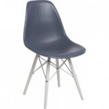 Krzesło z tworzywa P016W PP ciemny szary / biały D2.Design