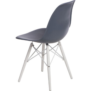 Krzesło z tworzywa P016W PP ciemny szary / biały D2.Design