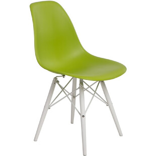 Krzesło z tworzywa P016W PP zielony / biały D2.Design