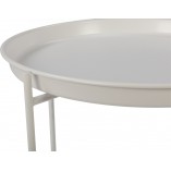 Okrągły stolik metalowy z tacą Neye 50cm biały Nordifra