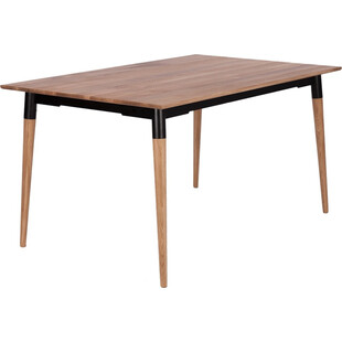 Stół rozkładany fornirowany Bow 160x90cm naturalny dąb Nordifra