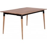 Stół rozkładany fornirowany Bow 160x90cm naturalny dąb Nordifra