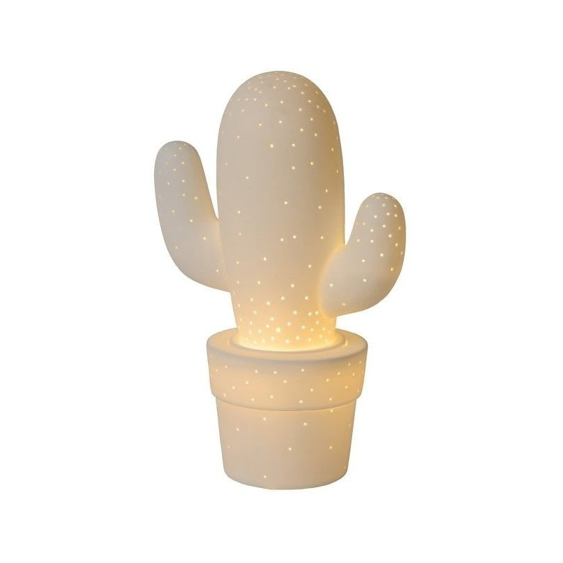 Lampa dziecięca stołowa Cactus 20 Biała Lucide