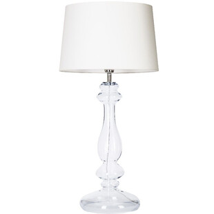 Lampa stołowa szklana glamour Versailles biała 4Concept