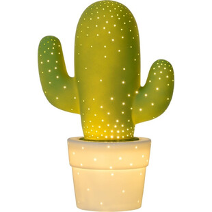 Lampa dziecięca stołowa Cactus 20cm zielona Lucide