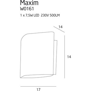 Kinkiet szklany ścienny Maxim LED biały MaxLight