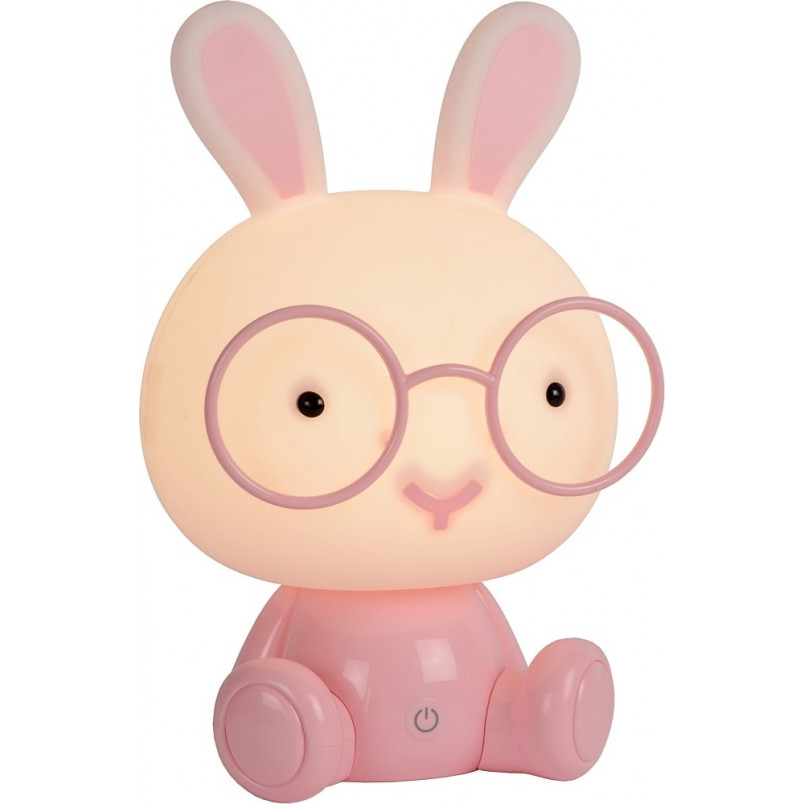 Lampa dziecięca stołowa Dodo Rabbit różowa Lucide