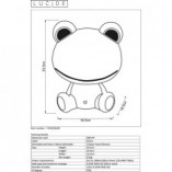 Lampa dziecięca stołowa Dodo Frog zielona Lucide