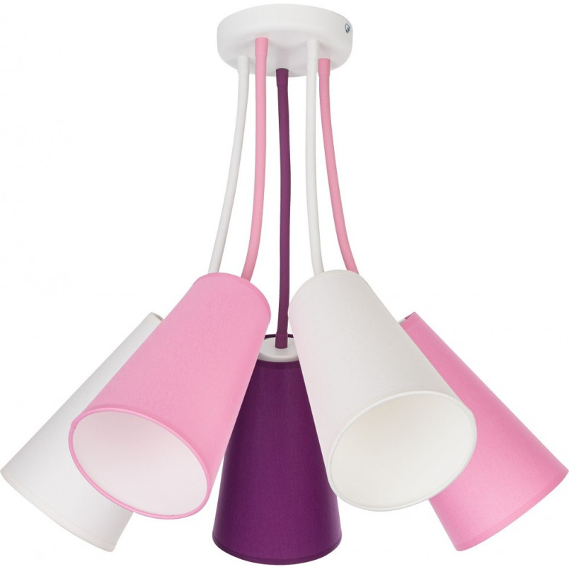 Lampa sufitowa dziecięca Wire Kids V 70cm różowo-fioletowa TK Lighting