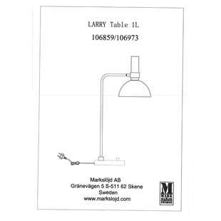 Lampa biurkowa Larry Gold 19cm czarna Markslojd