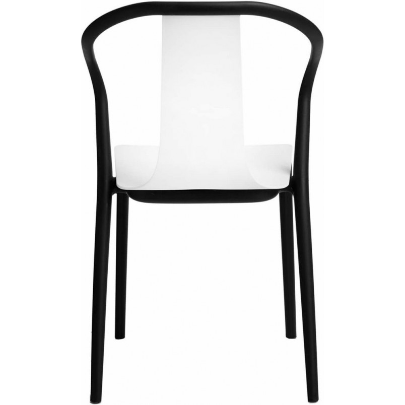 Krzesło z podłokietnikami Bella z tworzywa Białe D2.Design