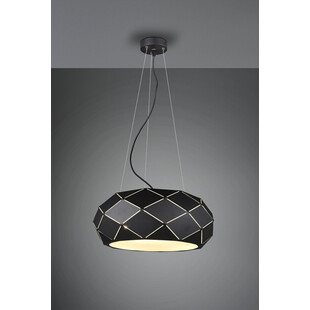 Lampa wisząca geometryczna Zandor 50cm czarna Trio