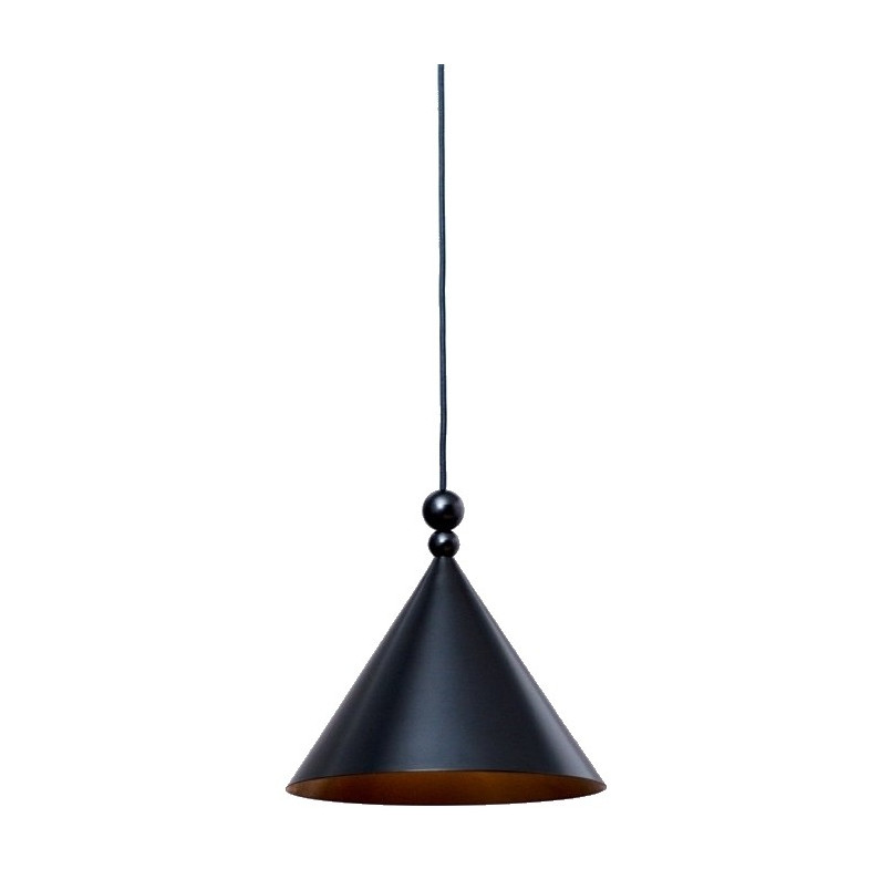 Lampa wisząca geometryczna Konko 30cm czarna LoftLight