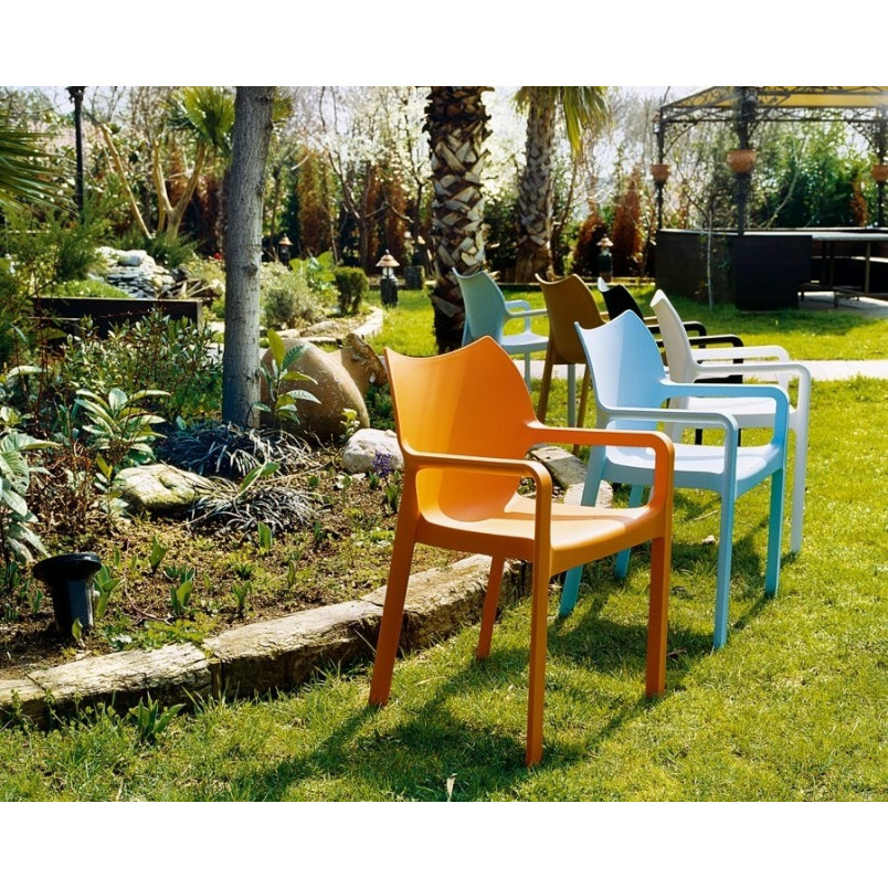 Krzesło ogrodowe z podłokietnikami Diva Armchair Niebieskie Siesta