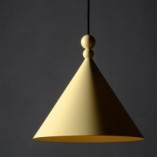 Lampa wisząca stożek Konko 45cm żółta LoftLight