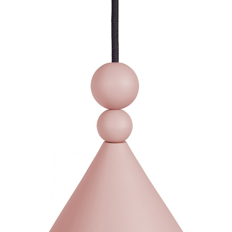 Lampa wisząca stożek Konko 45cm różowa LoftLight