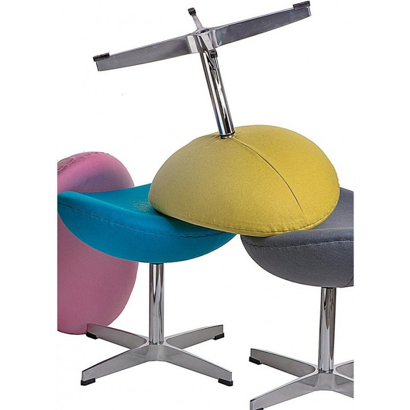 Podnóżek tapicerowany insp. Jajo Chair Żółty D2.Design
