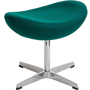 Podnóżek tapicerowany insp. Jajo Chair Ciemno zielony D2.Design