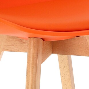 Krzesło skandynawskie z poduszką Norden Cross Pomarańczowe Intesi