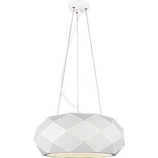 Lampa wisząca geometryczna Zandor 50cm biała Trio