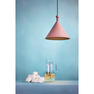 Lampa wisząca stożek Konko 60cm różowa LoftLight