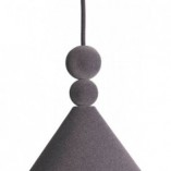 Lampa wisząca geometryczna Konko Velvet 30cm antracytowa LoftLight