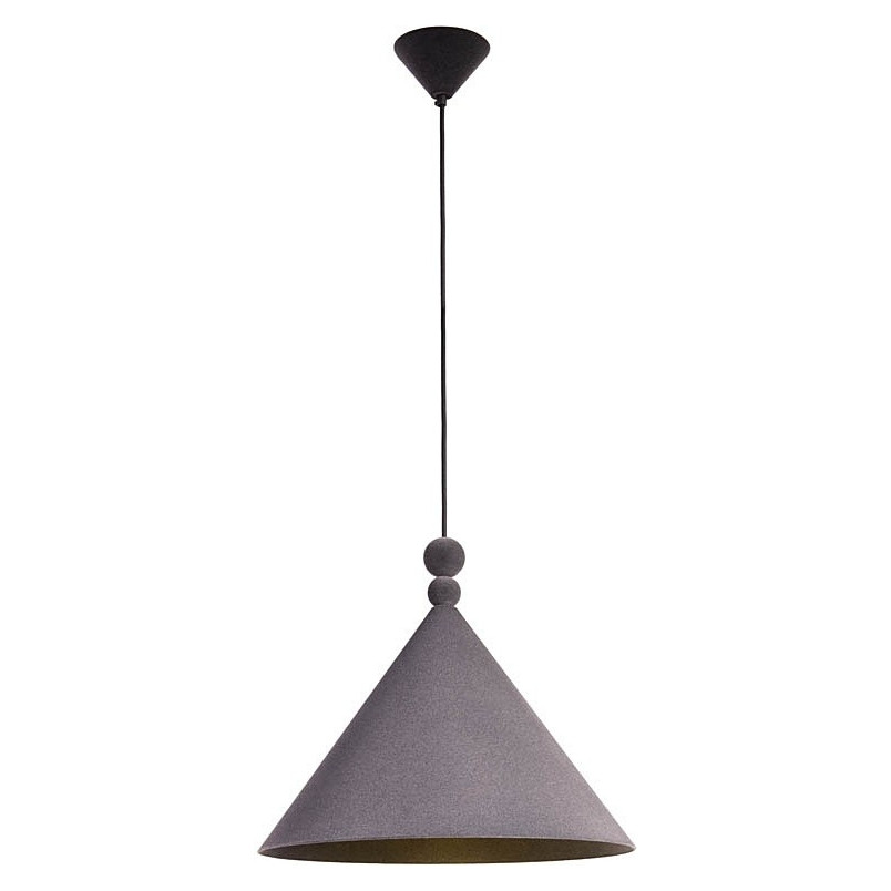 Lampa wisząca geometryczna Konko Velvet 45cm antracytowa LoftLight