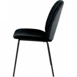 Krzesło welurowe Carmen VIC czarne Actona