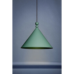 Lampa wisząca stożek Konko 30cm zielona LoftLight