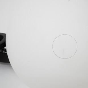 [OUTLET] Lampa wisząca szklana kula designerska Bullet 25 biało-czarna