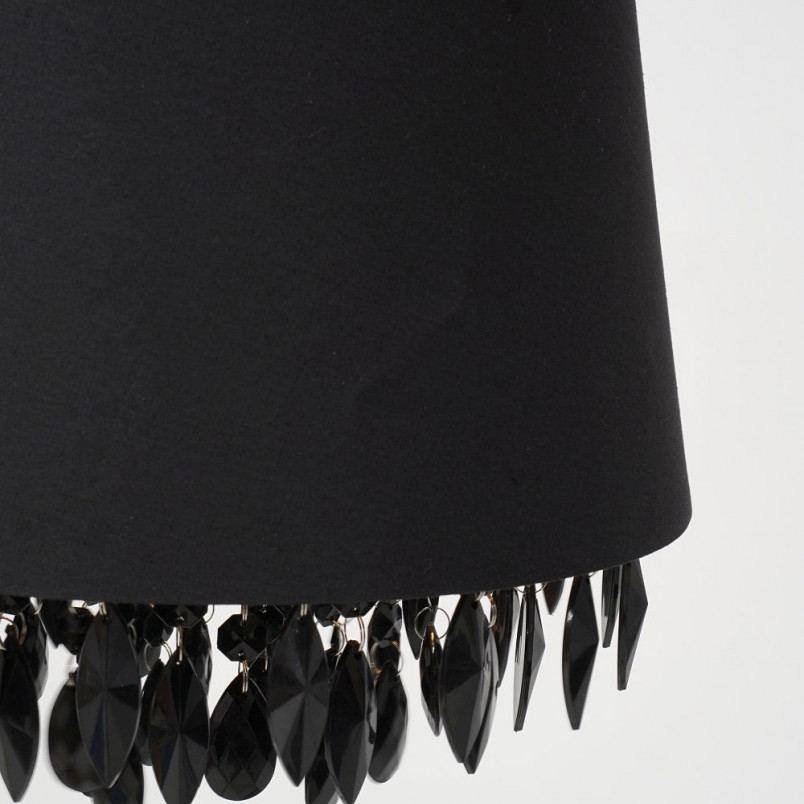 [OUTLET] Lampa wisząca glamour z abażurem Dolti 30 Czarna SPRZEDANA