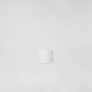 [OUTLET] Lampa wisząca abażur biały Alberi walec 20cm