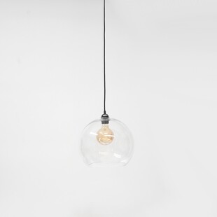[OUTLET] Lampa wisząca szklana kula Cubo 30 przeźroczysta