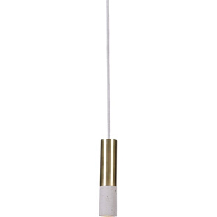Lampa betonowa wisząca Kalla Brass M 5,5cm H33cm LED szara LoftLight