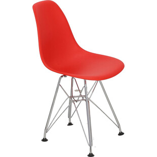 Krzesełko dziecięce JuniorP016 czerwony / chrom D2.Design