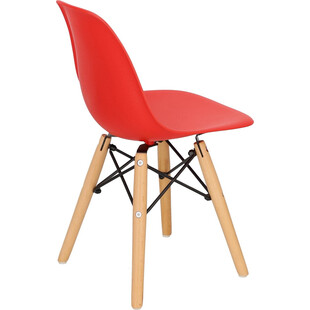 Krzesełko dziecięce JuniorP016 czerwony / buk D2.Design