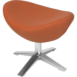 Fotel tapicerowany z podnóżkiem Jajo Pomarańczowy D2.Design