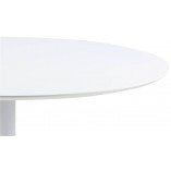 Stół okrągły na jednej nodze Ibiza 110cm Biały Actona