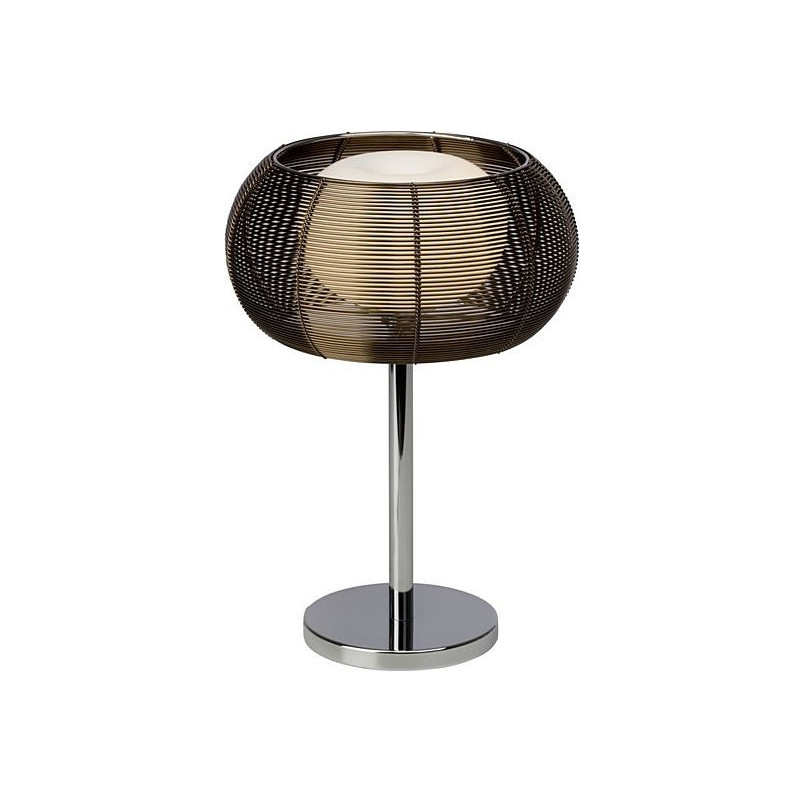 Lampa stołowa nowoczesna Relax Brązowa/Chrom marki Brilliant