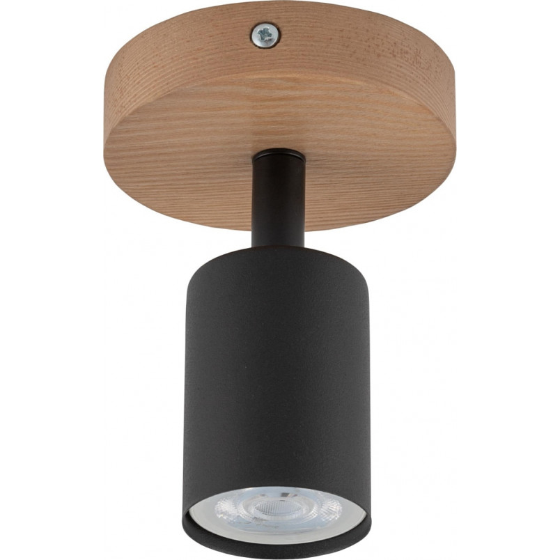Reflektor sufitowy drewniany pojedynczy Top Wood czarny marki TK Lighting
