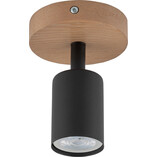 Reflektor sufitowy drewniany pojedynczy Top Wood czarny marki TK Lighting