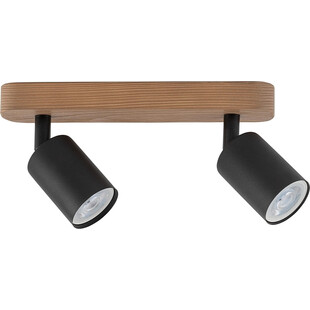 Reflektor sufitowy drewniany podwójny Top Wood czarny marki TK Lighting