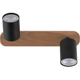 Reflektor sufitowy drewniany podwójny Top Wood czarny marki TK Lighting