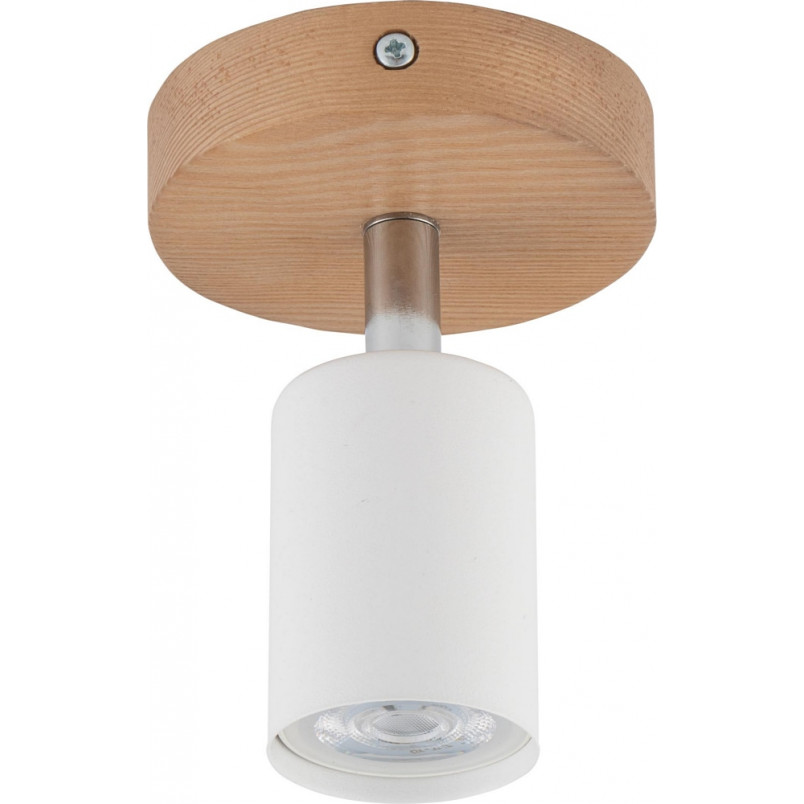 Reflektor sufitowy drewniany pojedynczy Top Wood biały marki TK Lighting