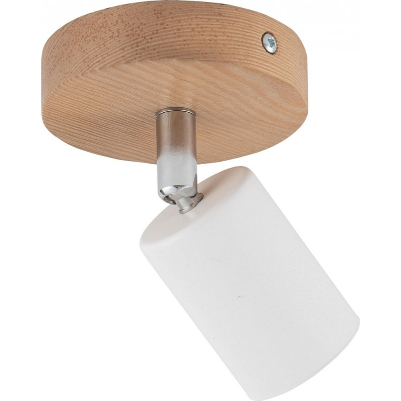 Reflektor sufitowy drewniany pojedynczy Top Wood biały marki TK Lighting
