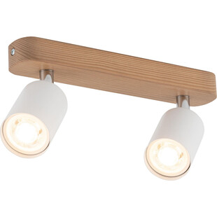 Reflektor sufitowy drewniany podwójny Top Wood biały marki TK Lighting	