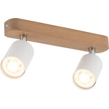 Reflektor sufitowy drewniany podwójny Top Wood biały marki TK Lighting	